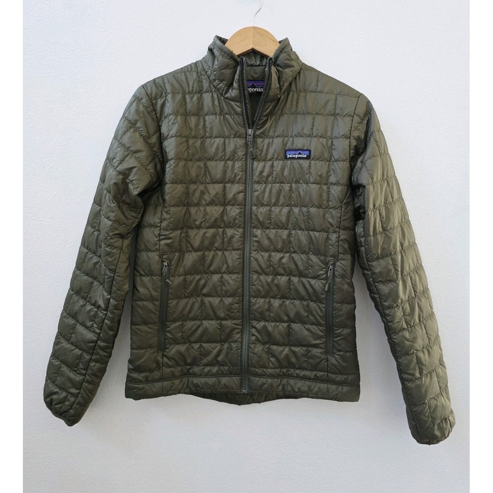 Patagonia Nano Puff Jacket Men's Size XS Primaloft Quilted Full Zip Jacket Green